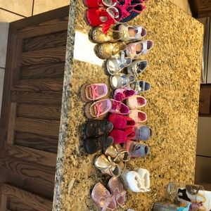 Baby girl shoes: size 0-3,6-12, 1s, 2s, 3s